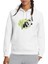 Panda Baskılı Beyaz Kadın Örme Kapşonlu Sweatshirt Uzun Kol 1