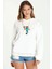 Minecraft Steve Baskılı Beyaz Kadın Örme Kapşonlu Sweatshirt Uzun Kol 1