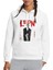 Leon Mathilda Retro Movie Baskılı Beyaz Kadın Örme Kapşonlu Sweatshirt Uzun Kol 1