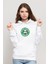 Star Wars Coffee Baskılı Beyaz Kadın Örme Kapşonlu Sweatshirt Uzun Kol 1