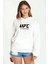 Ultimate Fighting Championship Baskılı Beyaz Kadın Örme Kapşonlu Sweatshirt Uzun Kol 1