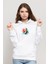Tc Ulu Önder Mustafa Kemal Atatürk Baskılı Beyaz Kadın Örme Kapşonlu Sweatshirt Uzun Kol 1
