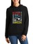 Pubg Karısık Baskılı Siyah Kadın Örme Kapşonlu Sweatshirt Uzun Kol 1