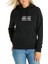 Muse Logo Baskılı Siyah Kadın Örme Kapşonlu Sweatshirt Uzun Kol 1