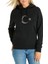 Türkiye Cumhurıyeti Atatürk Baskılı Siyah Kadın Örme Kapşonlu Sweatshirt Uzun Kol 1