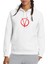 V For Vendetta Baskılı Beyaz Kadın Örme Kapşonlu Sweatshirt Uzun Kol 1