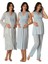 Effort Mavi Sabahlıklı Lohusa Gecelik Pijama Set 8036 1