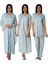 Effort Mavi Sabahlık Gecelik Pijama Set 5036 1