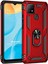 Oppo A15S Kılıf Military Ring Holder Kırmızı 1