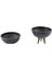 Gri Granit Boyalı Aranjman-Sunumluk Toprak Saksı-Ikili Set-20 cm Çap-No:2 2