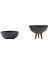 Gri Granit Boyalı Aranjman-Sunumluk Toprak Saksı-Ikili Set-20 cm Çap-No:2 3