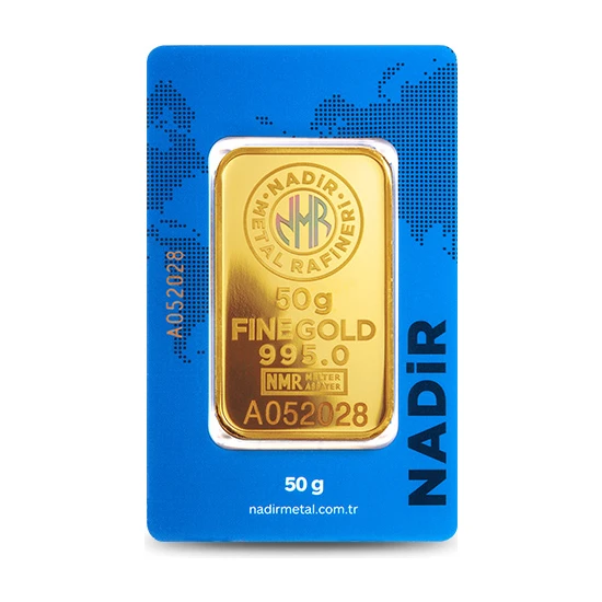 Nadir Gold 24 Ayar Külçe Gram Altın 50 Gr. - Aynı Gün Kargo