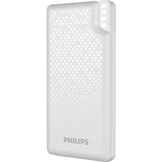 Philips DLP2010NW/62 10.000 Mah 2 x 2.4A USB Çıkış - TypeC Giriş Powerbank Beyaz (TypeC çıkış yoktur)