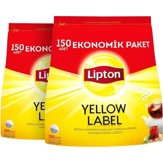 Lipton Yellow Label Demlik Poşet Çay 150’LI x 2'li