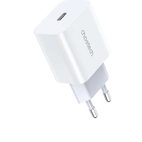 Choetech PD 20W USB-C Hızlı Güç Adaptörü - Apple iPhone Hızlı Şarj Uyumlu - PD5005 - Beyaz