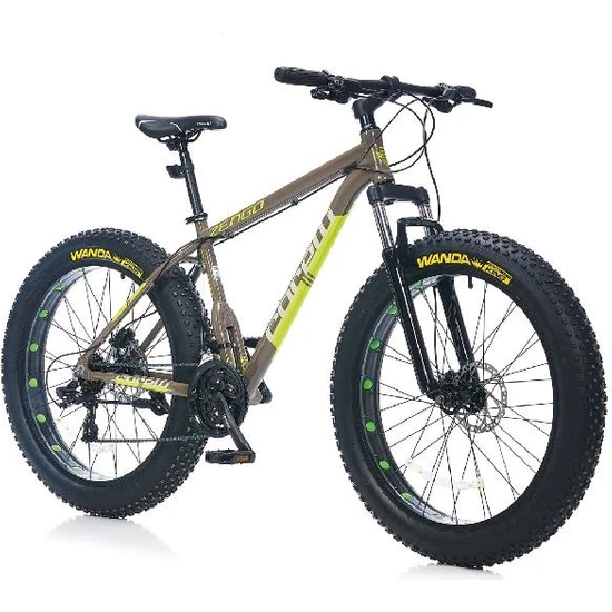 Corelli Zengo 26 Jant Fat Bike  H.disk Fren 21V   K:16  Gri-Yeşil