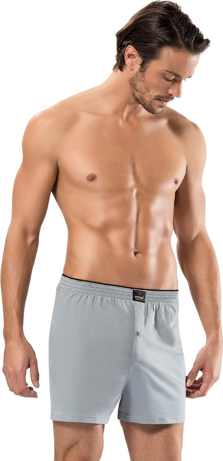 Erdem 3 Adet 1400 Penye Boxer Külot Gri Abani Classic görsel 5