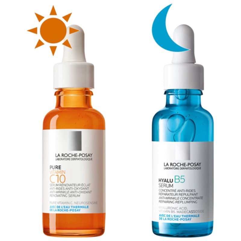 La Roche-Posay La Roche- Posay Hyalu B5 Dolgunlaştırıcı Serum 30 ml Vitamin C10 Işıltı Veren Serum 10 ml