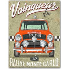 Cakatablo  Ahşap Tablo Serviste Hazırlanan Otomobil Afişli Görsel