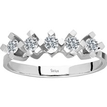 Sirius E Renk 0,55 Karat Pırlanta 5 Taş Yüzük 0442R0012