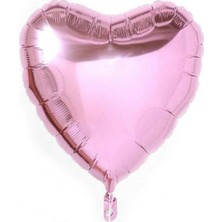 Bal10 Dünyası Pembe Kalp Folyo Balon  45 cm -  1 Adet