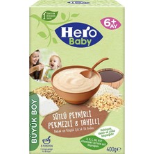 Hero Baby 400GR Sütlü Peynirli Pekmezli 8 Tahıllı 2 Li Set Kaşık Maması