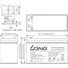 Long WP7-12 12Volt 7Ah Kuru Tip Akü