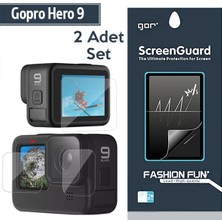 Gor Gopro Hero 9 3in1 Darbe Emici Ekran Koruyucu 2 Set - Şeffaf