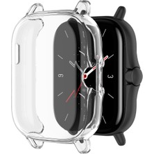 Microcase Amazfit Gts 2 - Gts 2e 42 mm Önü Kapalı Tasarım Yumuşak Silikon Kılıf