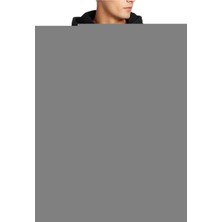 Qivi Mortal Kombat Mk Logo Baskılı Siyah Erkek Örme Kapşonlu Sweatshirt Uzun Kol