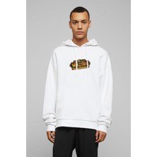 Qivi World Of Warcraft Cataclysm Baskılı Beyaz Erkek Örme Kapşonlu Sweatshirt Uzun Kol