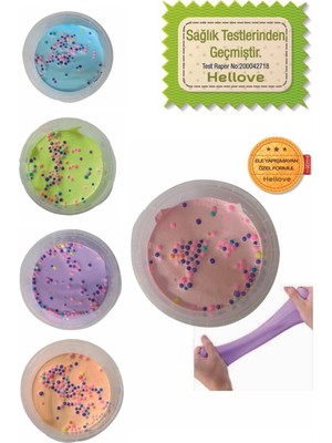 Hellove Köpüklü Slime 2 Li Ele Yapışmayan Pofuduk Slaym Oyun Hamuru