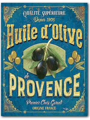 Cakatablo  Ahşap Tablo Yeşil Siyah Zeytin Afişi Görseli