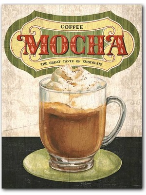 Cakatablo  Ahşap Tablo Eski Mocha Afiş Görseli