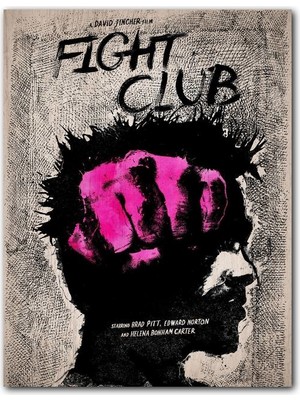 Cakatablo  Ahşap Tablo Dövüş Kulübü Fight Club Görsel