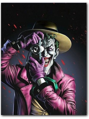 Cakatablo  Ahşap Tablo Joker Batman Öldüren Şaka Görseli