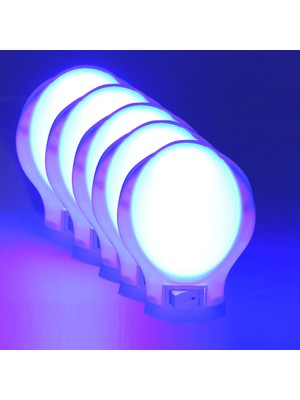 Sunlight Ufo LED Gece Lambası 0,5W Tasarruflu Işıklı Fişli Düğmeli 5 Adet