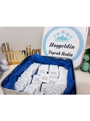 Hayaller Dükkanı Etiketli Teneke Kutu Bebek Çikolatası 50'li