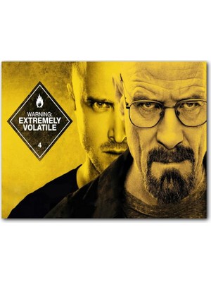 Cakatablo  Ahşap Tablo Breaking Bad Dikkat Yüksek Derecede Uçucu