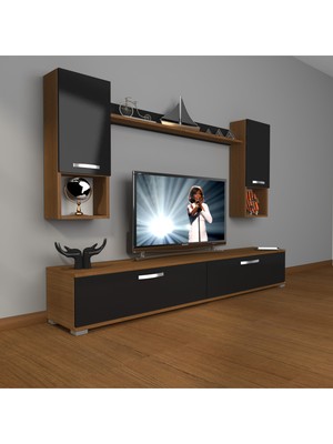 Decoraktiv Eko 5da Slm Std Tv Ünitesi Tv Sehpası Ceviz Siyah