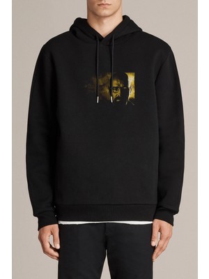 Qivi Breaking Bad Chemistry Baskılı Siyah Erkek Örme Kapşonlu Sweatshirt Uzun Kol
