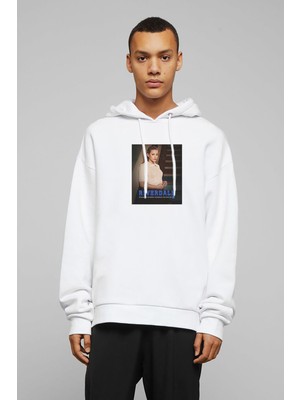 Qivi Riverdale Betty Cooper Promotional Portrait Baskılı Beyaz Erkek Örme Kapşonlu Sweatshirt Uzun Kol