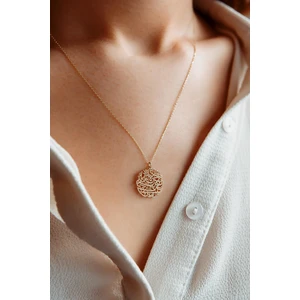 Semiz Kuyumculuk Taşsız Ayetel-Kürsi Altın Kolye