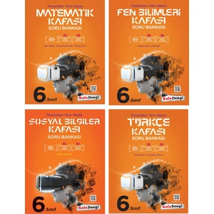 Kafa Dengi Yayınları 6.Sınıf Kafası Soru Bankası Seti Tam Set 4 Kitap Yeni 2022