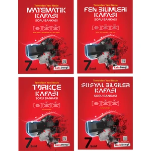 Kafa Dengi Yayınları 7.Sınıf Kafası Soru Bankası Seti Tam Set 4 Kitap Yeni 2022