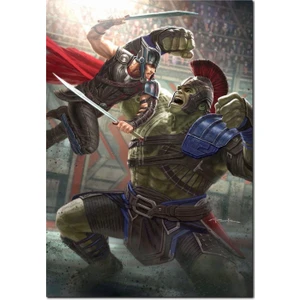 Cakatablo  Ahşap Tablo  Hulk ve Thor Gladyatör Savaşı