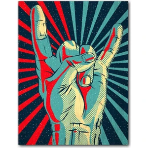 Cakatablo  Ahşap Tablo Dia Mundial Del Rock Figürü Görseli