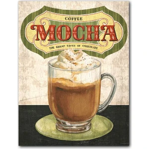 Cakatablo  Ahşap Tablo Eski Mocha Afiş Görseli