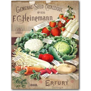 Cakatablo  Ahşap Tablo Mutfak Için Retro Tarz Görsel