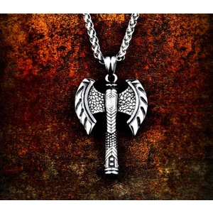 Daisybydaisy Paslanmaz Titanyum Çelik Iskandinav-Viking Savaçcı Balta Kolye